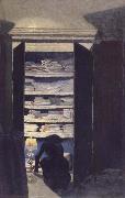 Felix Vallotton Woman Searching through a cupboard oil painting reproduction